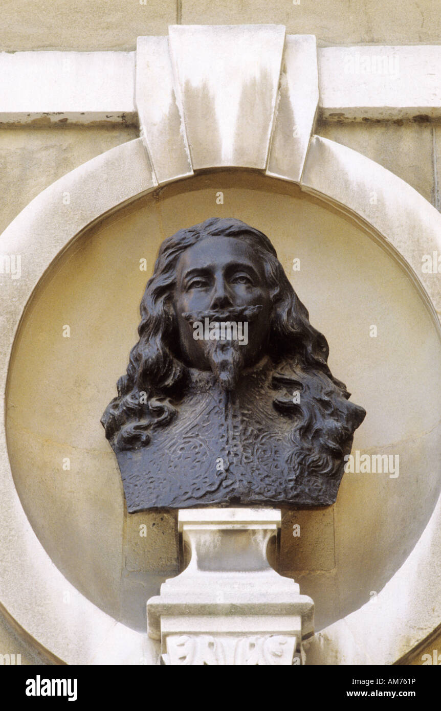 Banquetting House Whitehall London bust of Charles 1st Stock Photo
