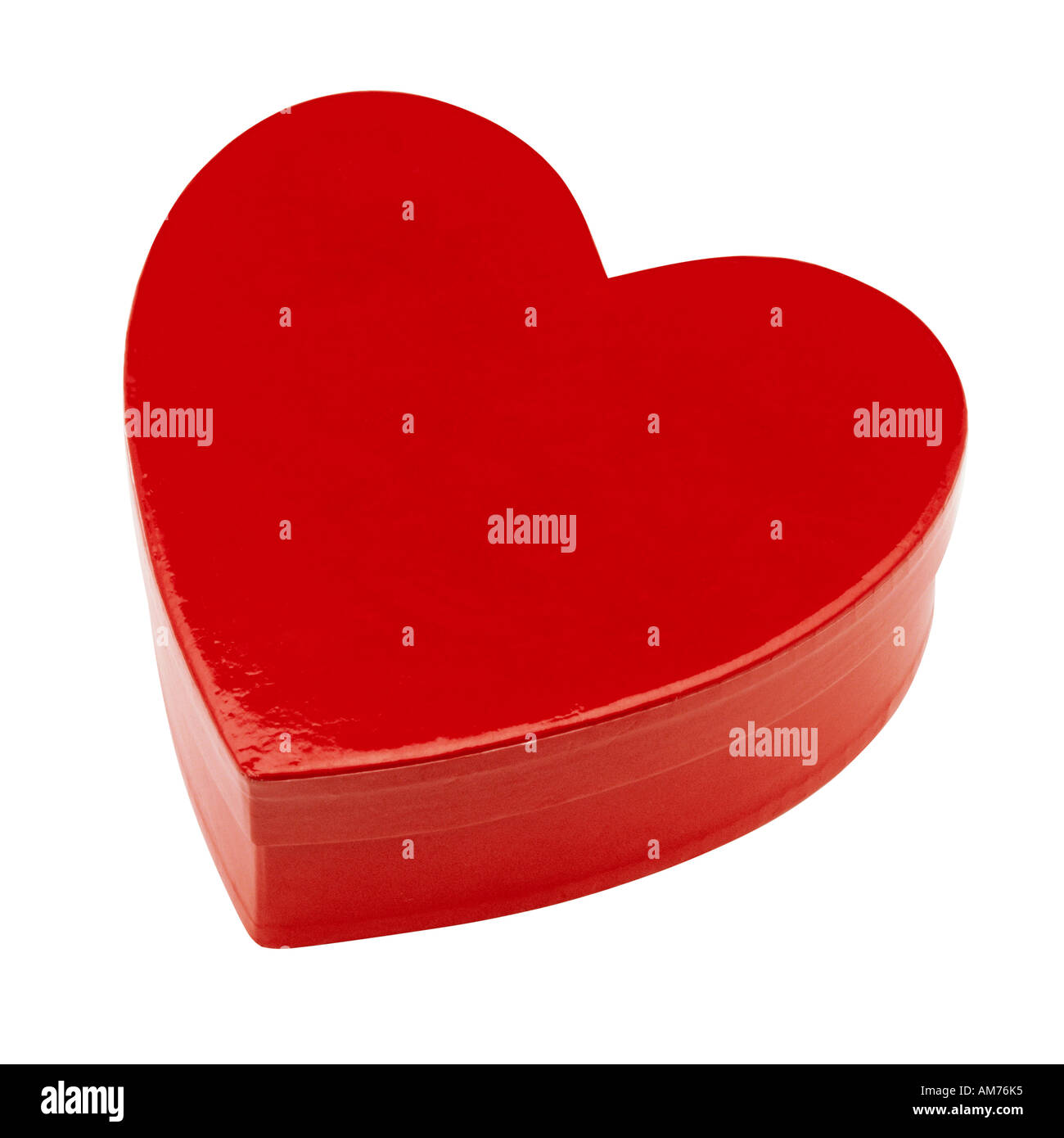 A red heart shaped box Stock Photo