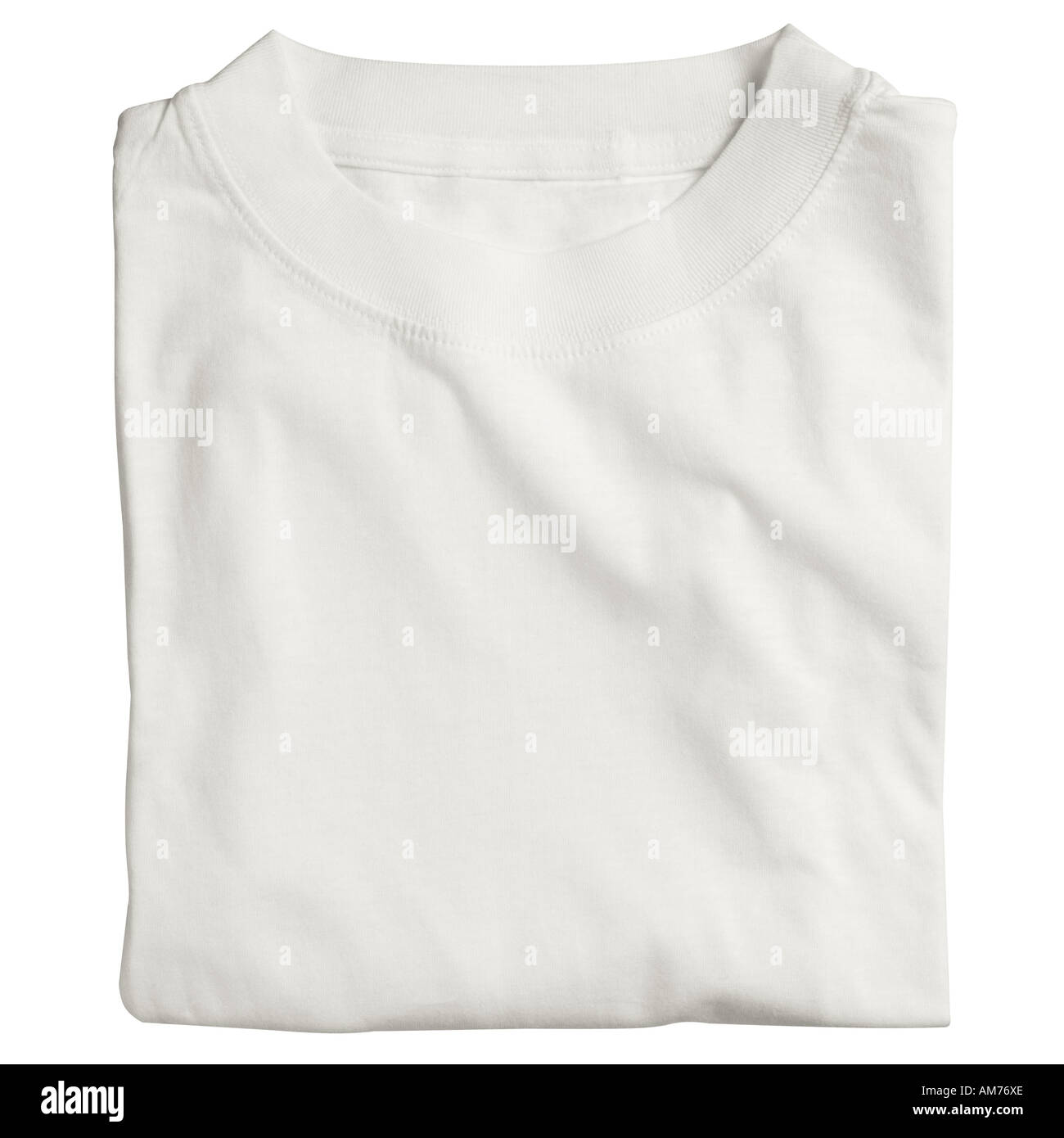 A folded white t shirt Stock Photo