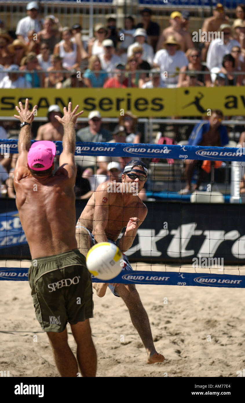 AVP Professional Beach Volleyball California USA Stock Photo