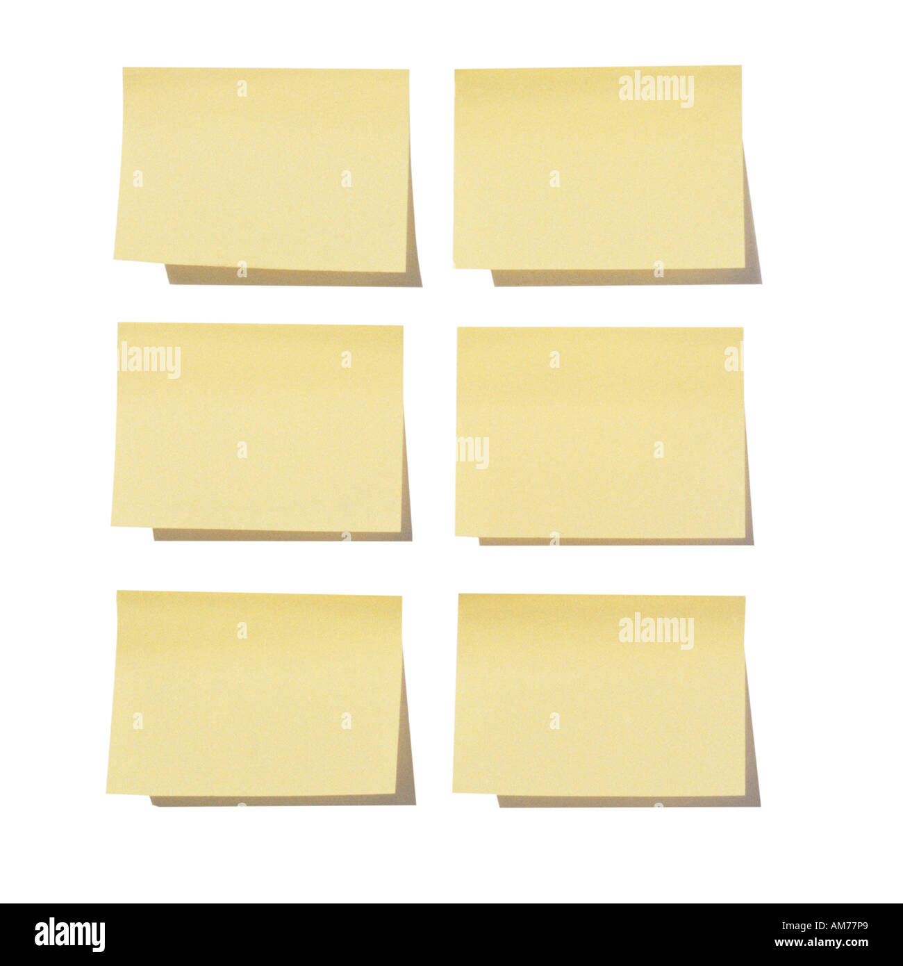 Isolated Shot Of Blank Yellow Sticky Note On White Background Stock Photo -  Download Image Now - iStock