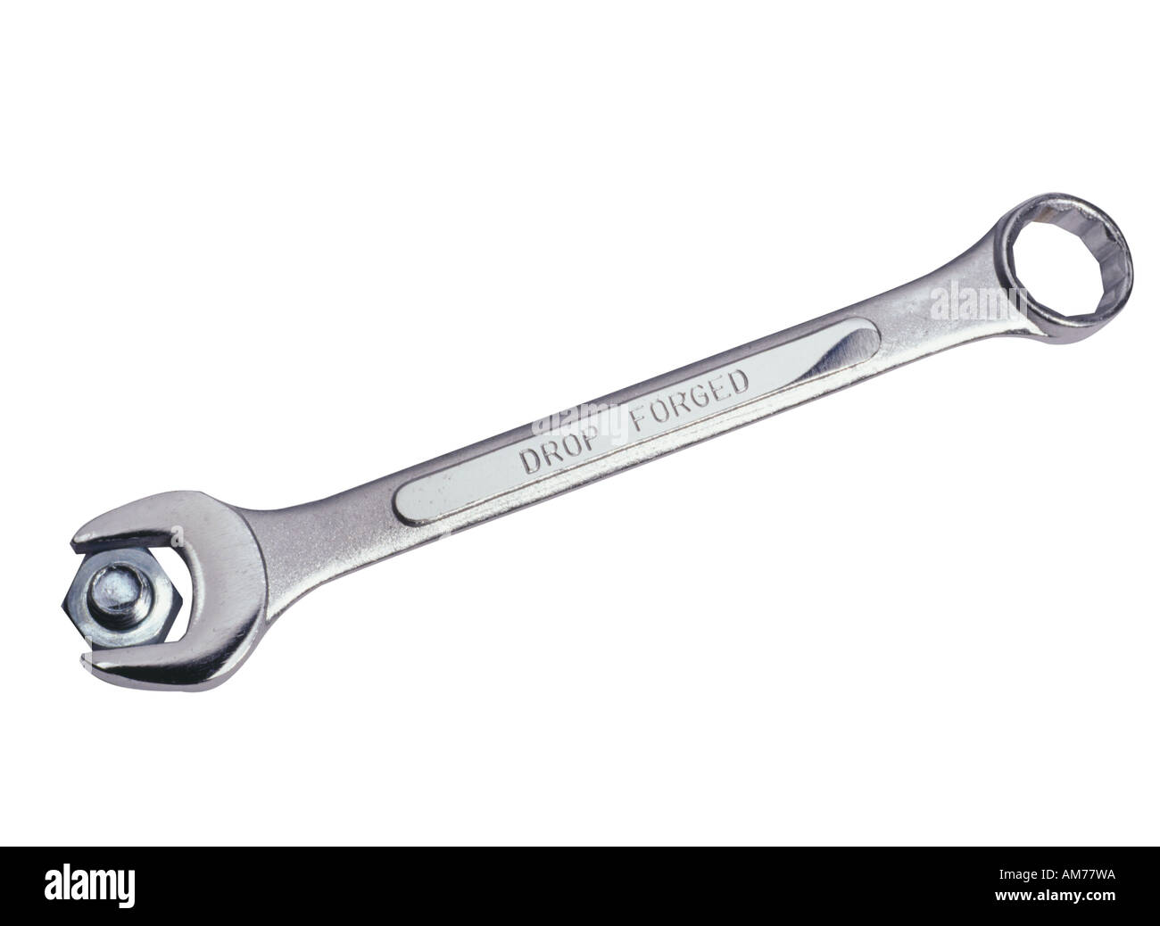 A spanner tightening a nut and bolt Stock Photo - Alamy