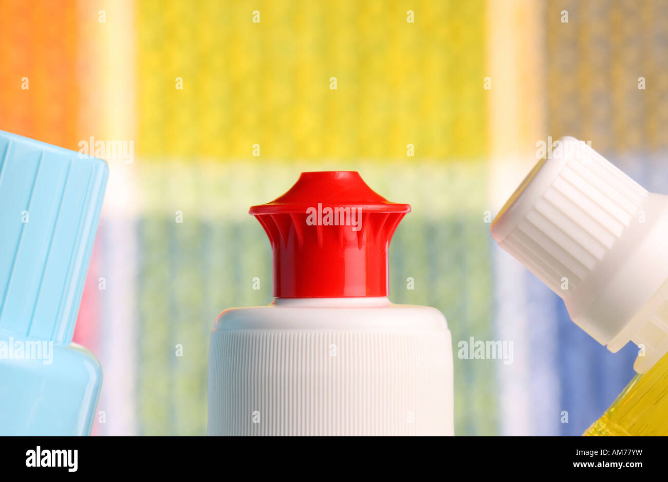 Cleaner, wipes, red closing cap Stock Photo