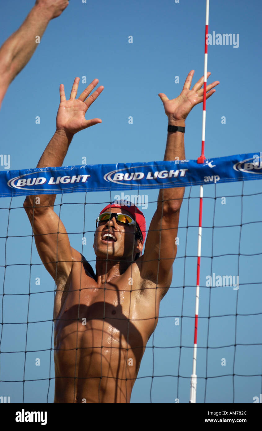 AVP Professional Beach Volleyball California USA Stock Photo