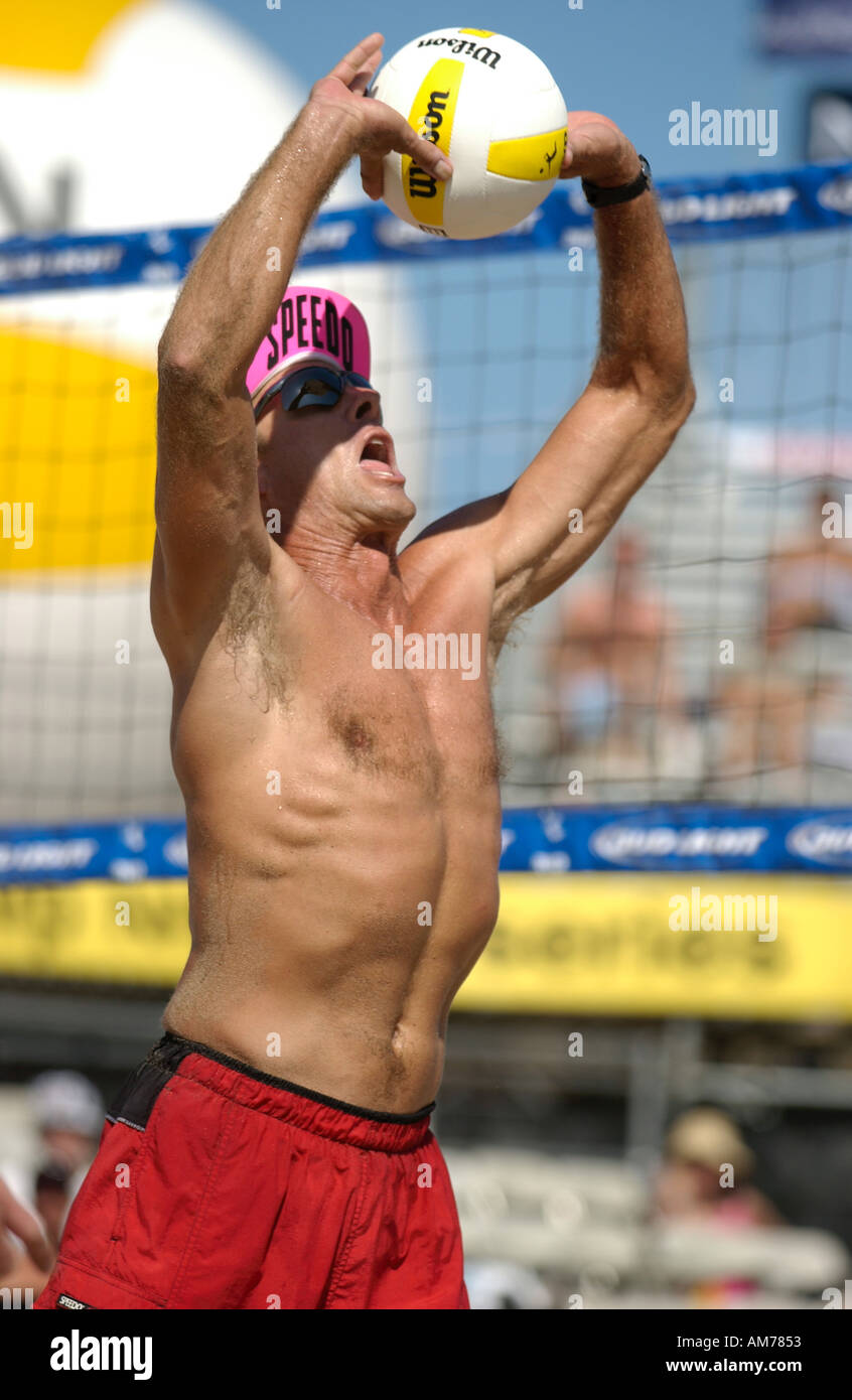 AVP Professional Beach Volleyball California USA Stock Photo