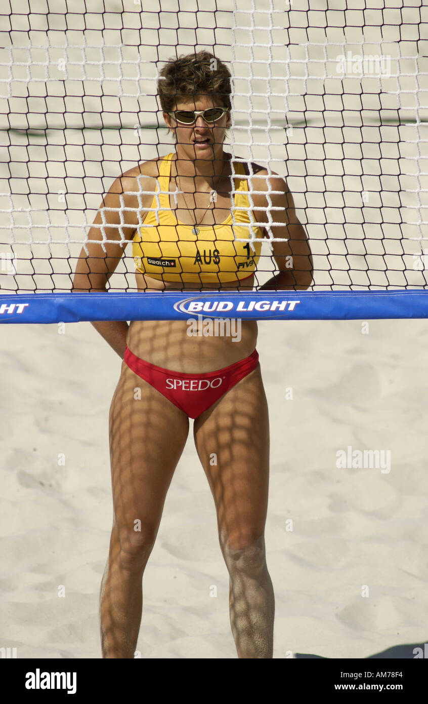 SWATCH FIVB World Tour pro beach volleyball Carson California USA Stock Photo