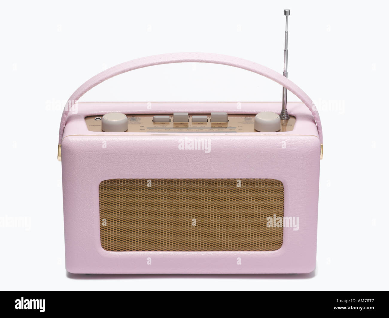 A pink radio Stock Photo