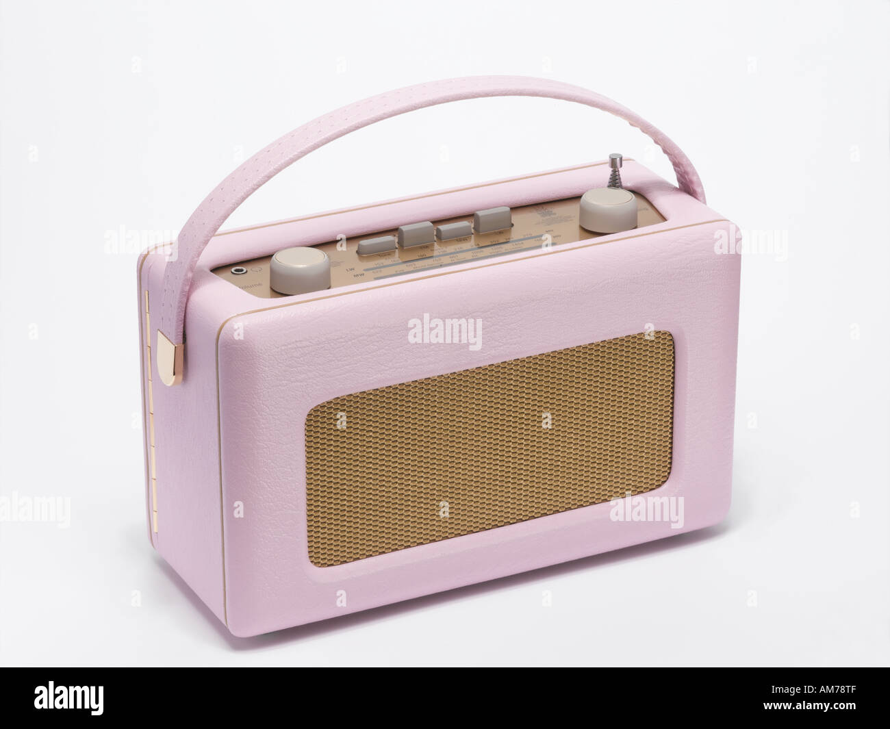 A pink radio Stock Photo