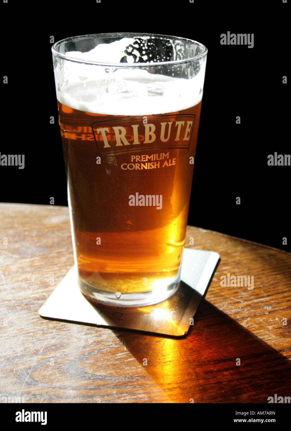 Pint in Pub, Cornwall, Great Britain Stock Photo Alamy