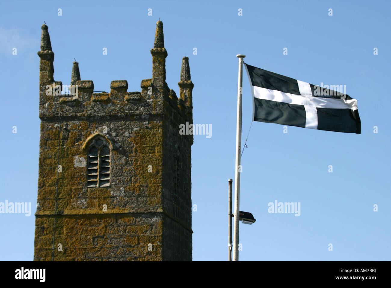 Ensign of Cornwall, Sennen, Cornwall, UK Stock Photo