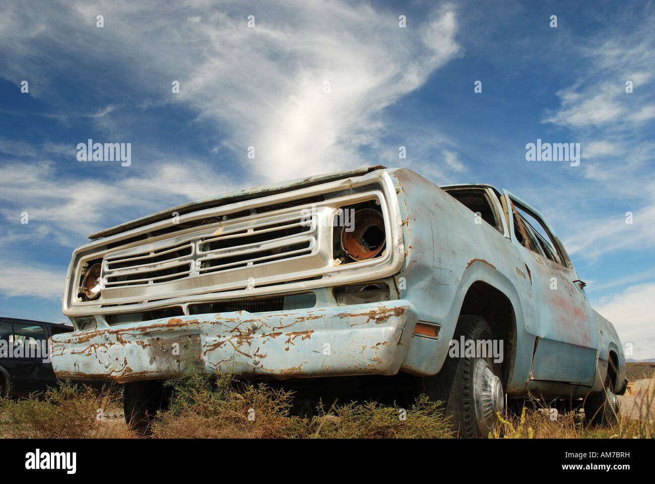 Abandoned American Pick-up truck Stock Photo