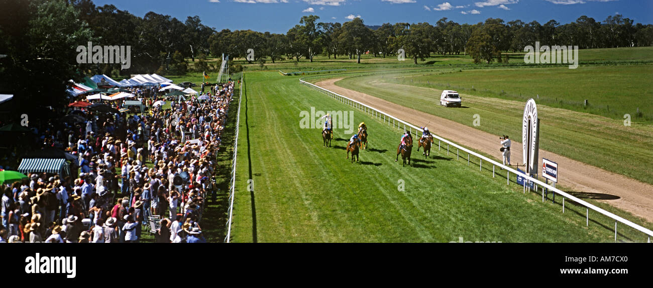Country horse race, Australia Stock Photo Alamy