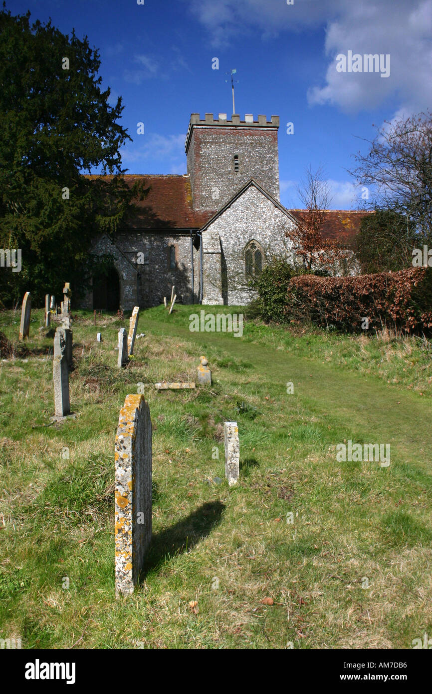 EAST DEAN CHURCH AT EAST DEAN WEST SUSSEX Stock Photo