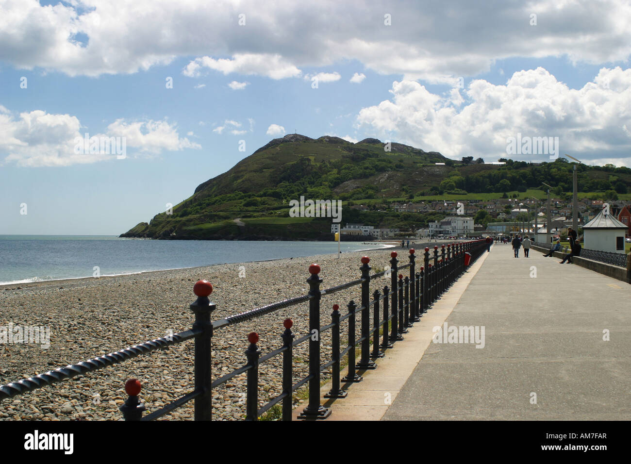 Beach Kiosk and Bray Head on Bray Sea front County Wicklow (Garden of