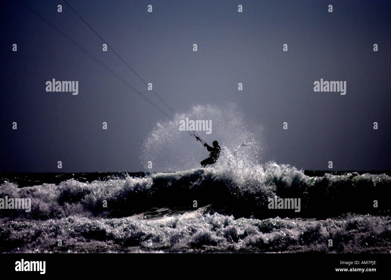 Jersey kiteboarding kitesurfing St Ouen's Five Mile Beach Jersey Stock Photo Alamy