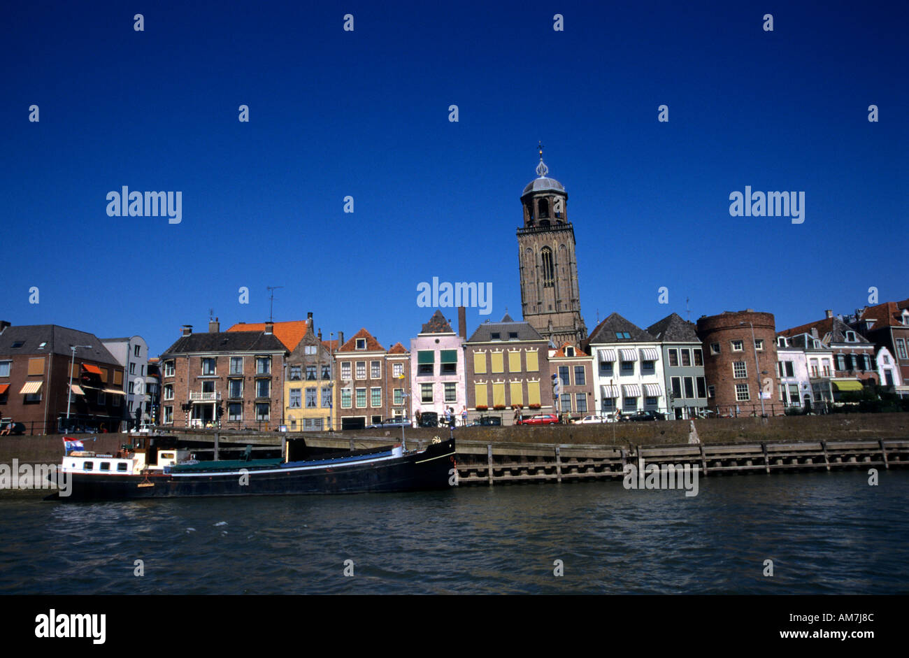 Deventer on the river IJssel Overijssel Monument Historic Architecture Stock Photo