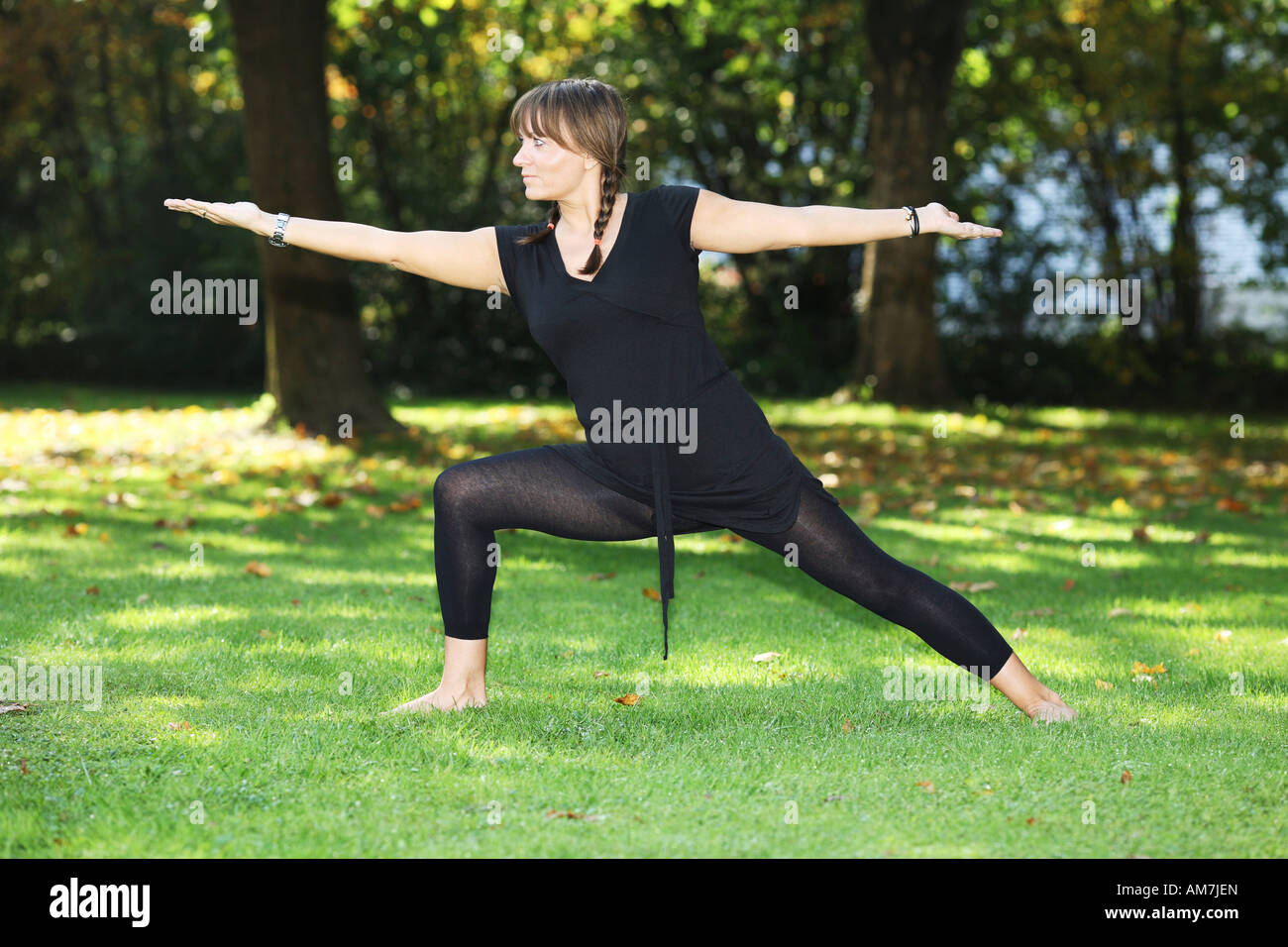 Woman doing Yoga exercises Stock Photo Alamy