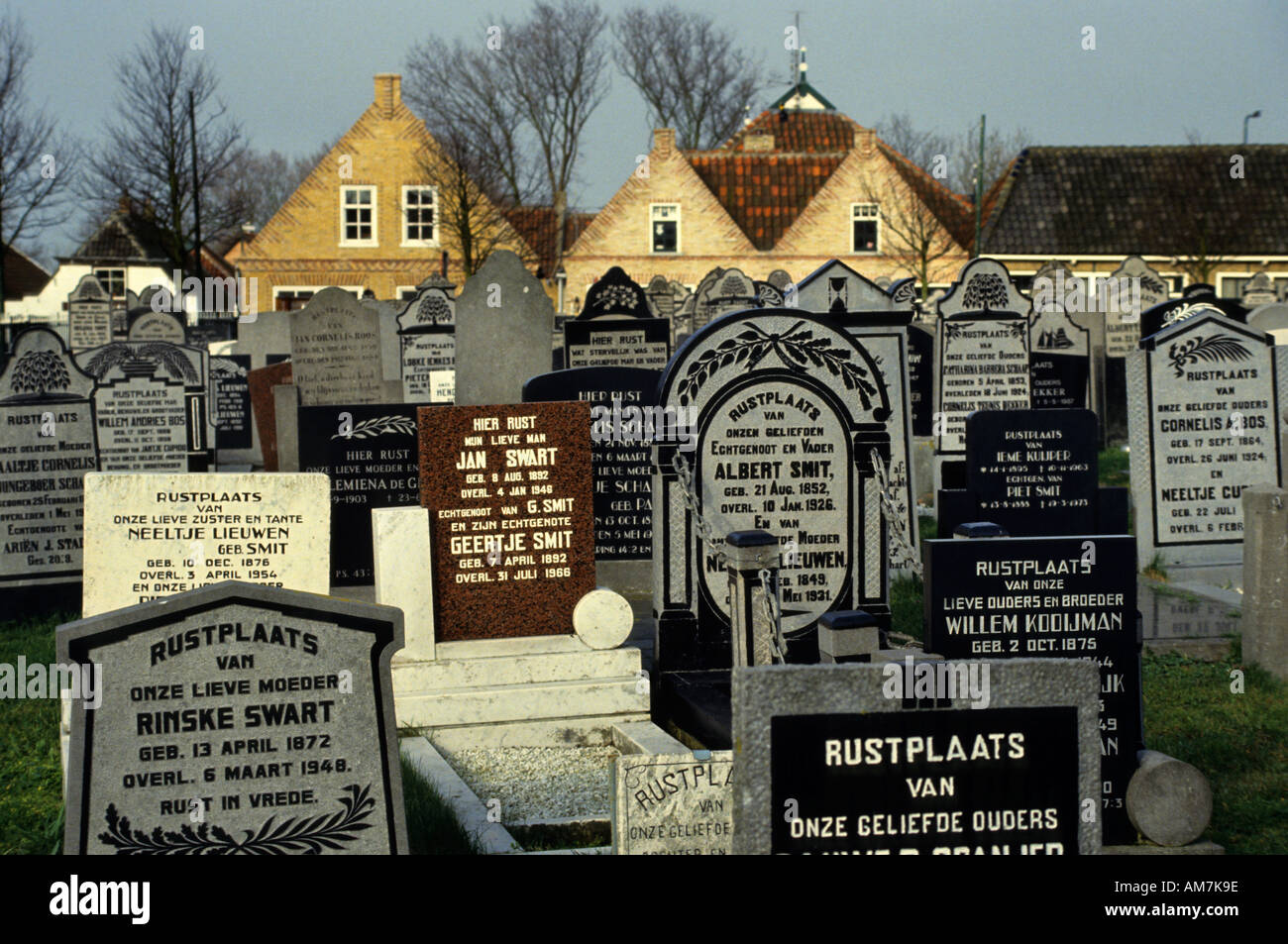 Netherlands West Terschelling Holland graveyard Stock Photo