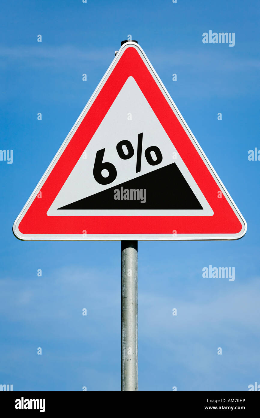 6 % profit tax dividend gain increase gradient - symbolic picture - series Stock Photo