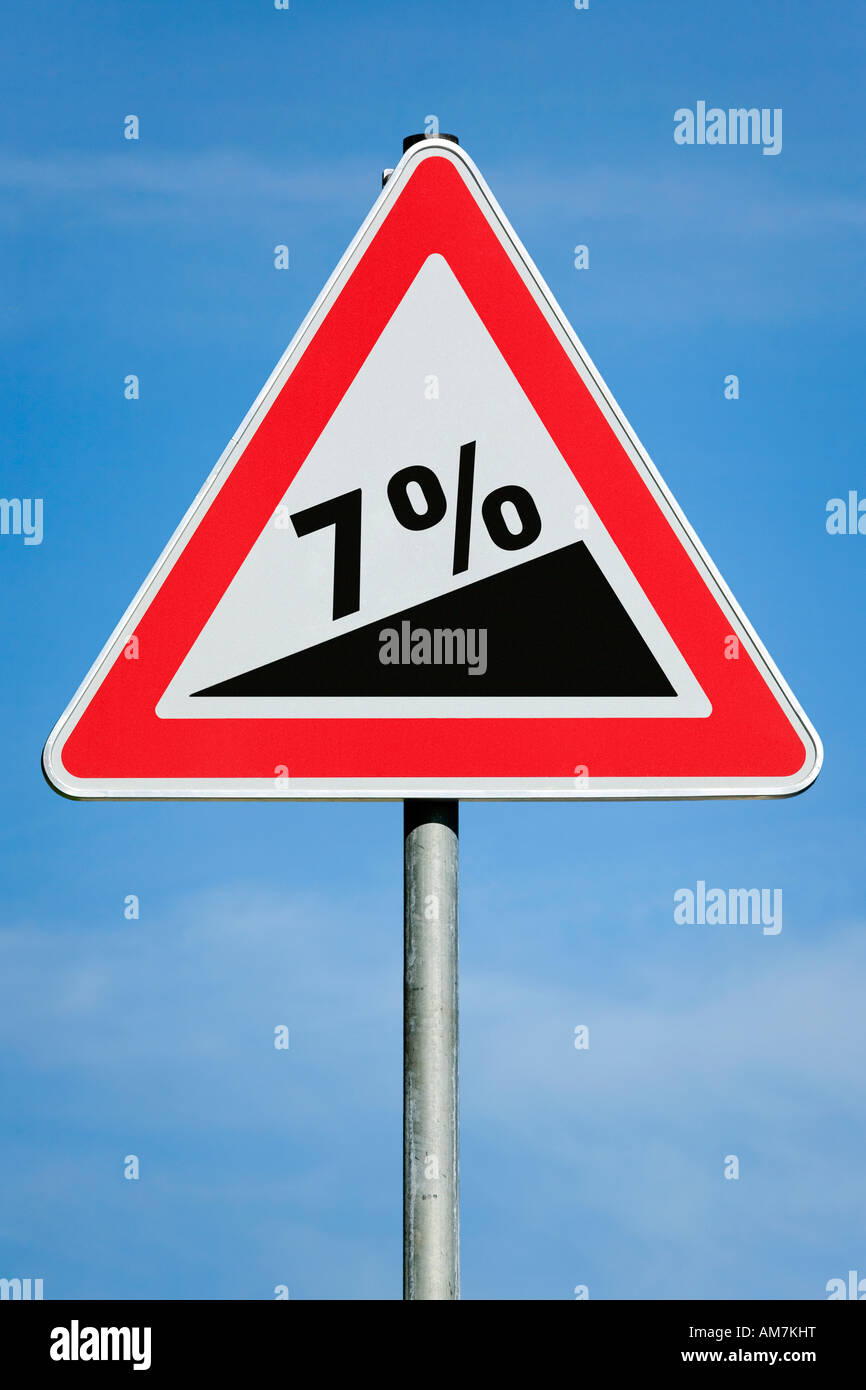 7 % profit tax dividend gain increase gradient - symbolic picture - series Stock Photo