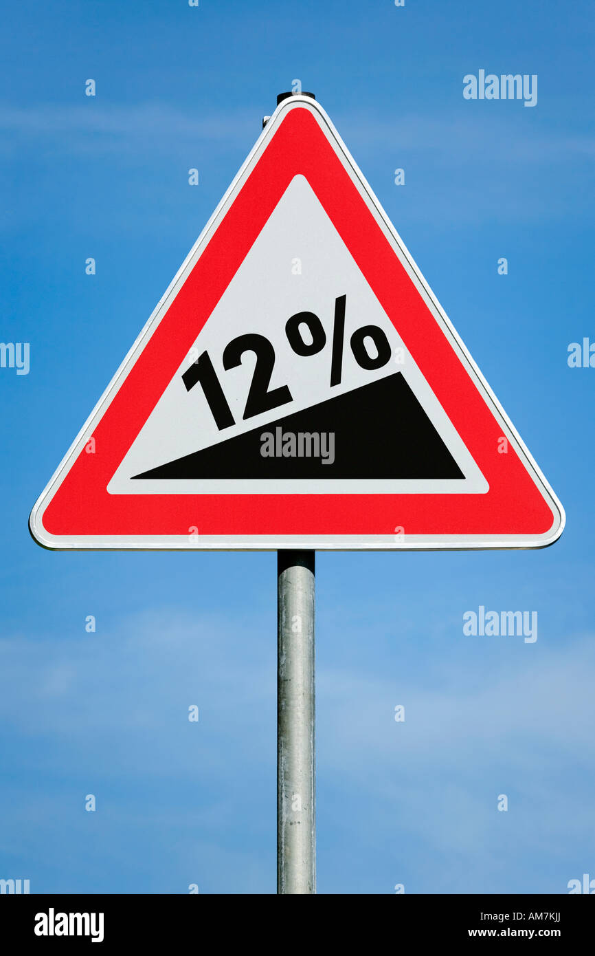 12 % profit tax dividend gain increase gradient - symbolic picture - series Stock Photo