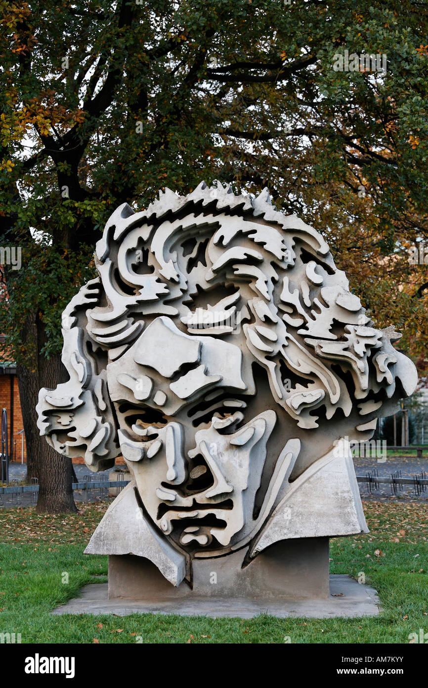 Beethon, visually stunning bust of Beethoven, Beethoven hall, Bonn, NRW, Germany Stock Photo