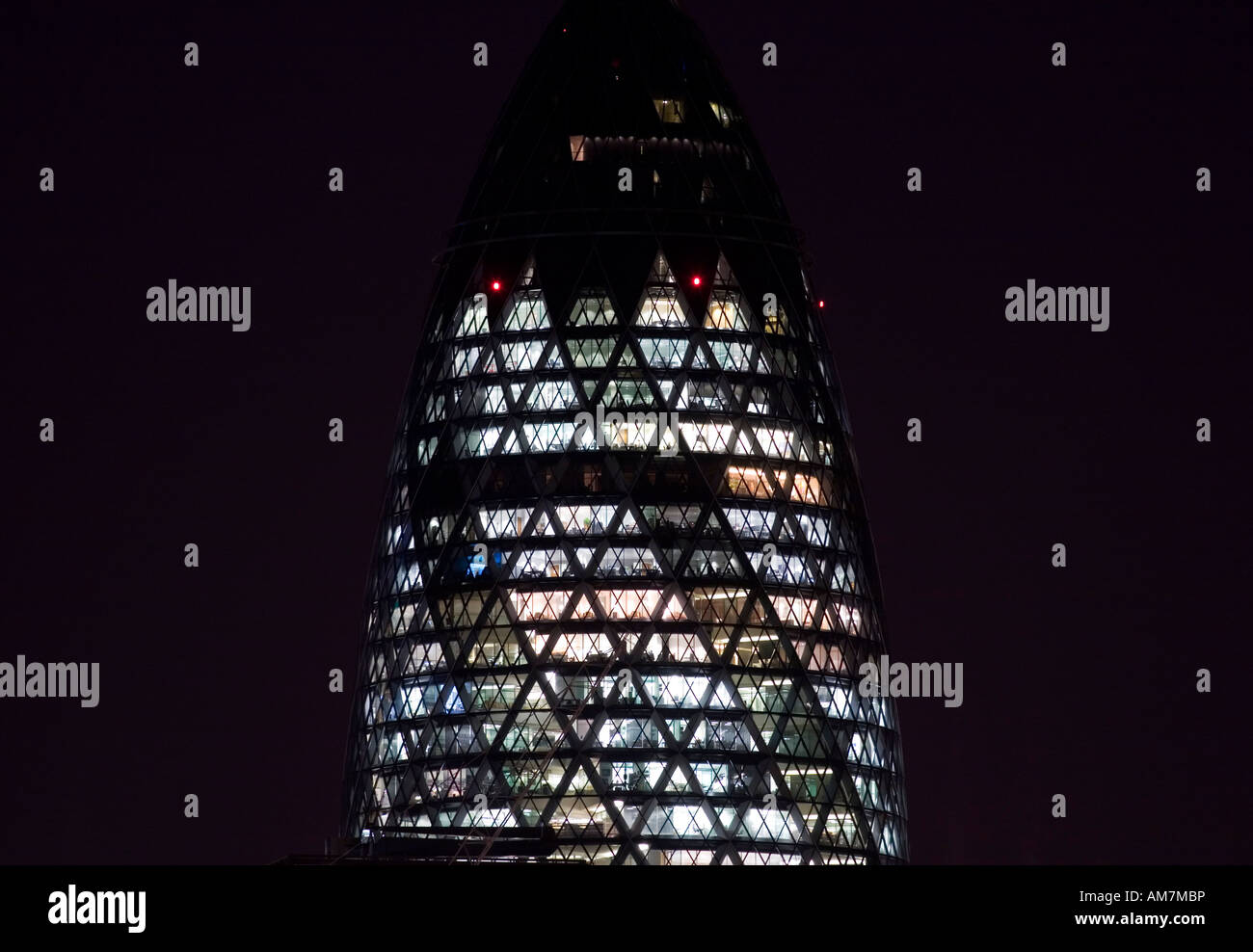 30 St Mary Axe "The Gherkin" - Skyscraper - London Stock Photo