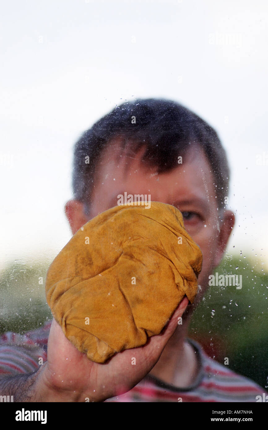 Window Cleaner Stock Photo