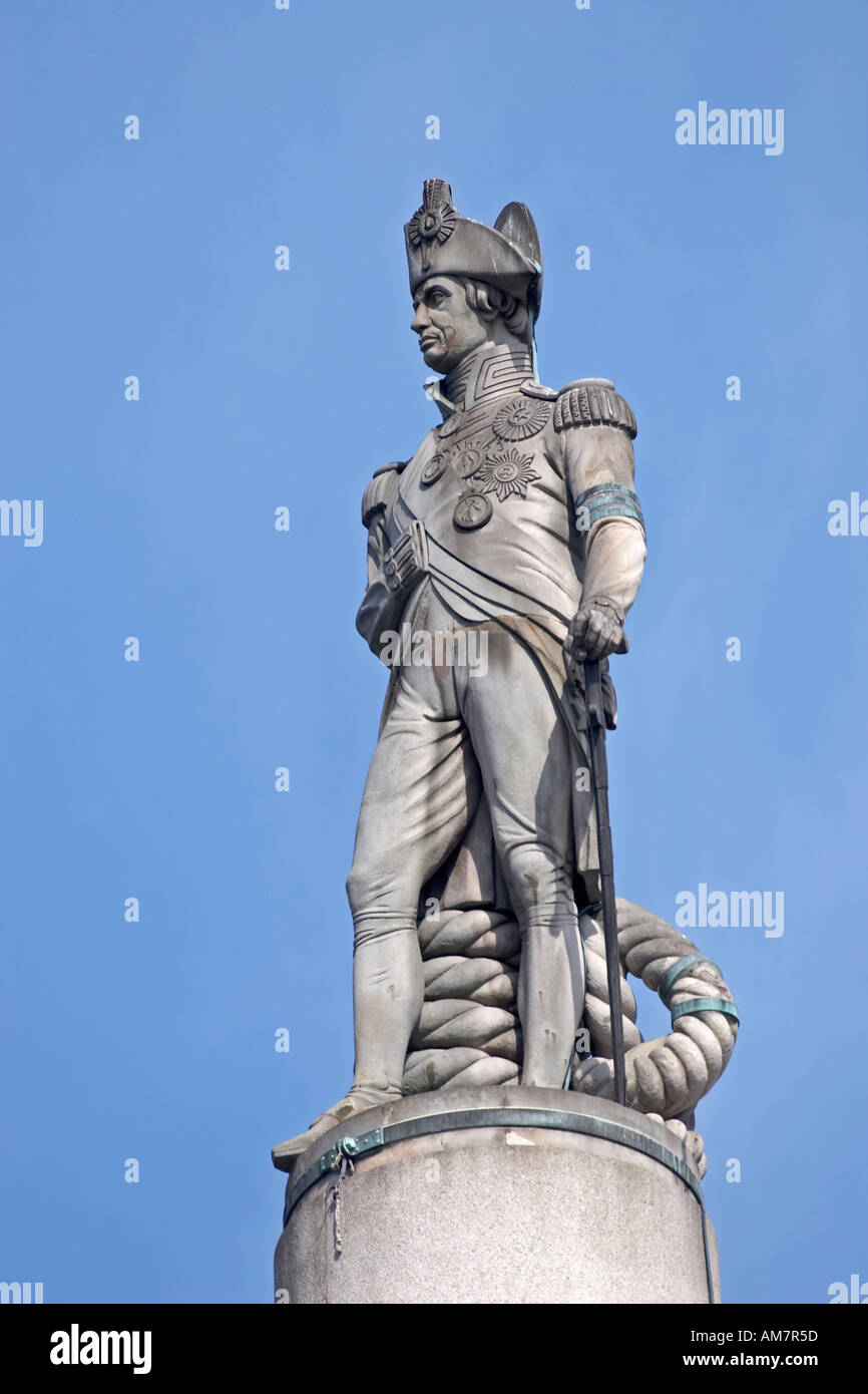 Statue of Admiral Lord Horatio Nelson heroic Royal Navy leader of