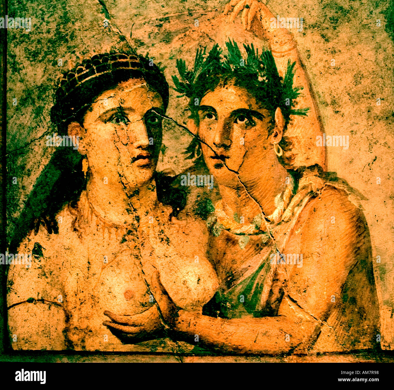 Pompeii Fresco Frescoes Roman porno sex woman man Secret Cabinet Stock  Photo - Alamy