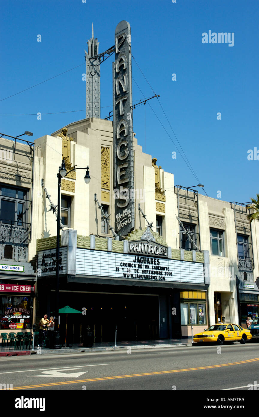 The Famous Pantages theater on Hollywood Boulevard The first broadcast of the Academy Awards was