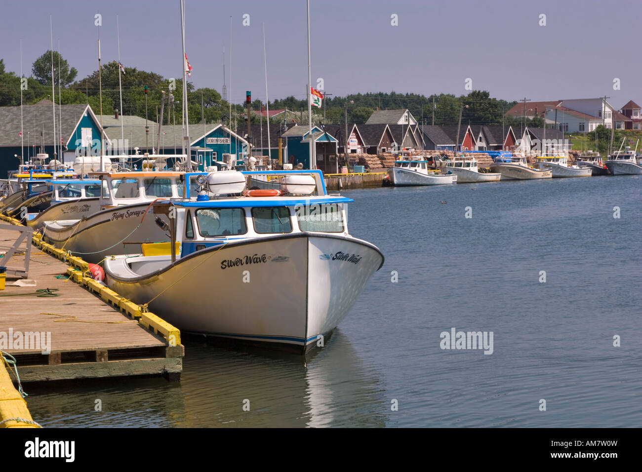 Fishing boats docked at North Rustico harbour, Prince Edward Island