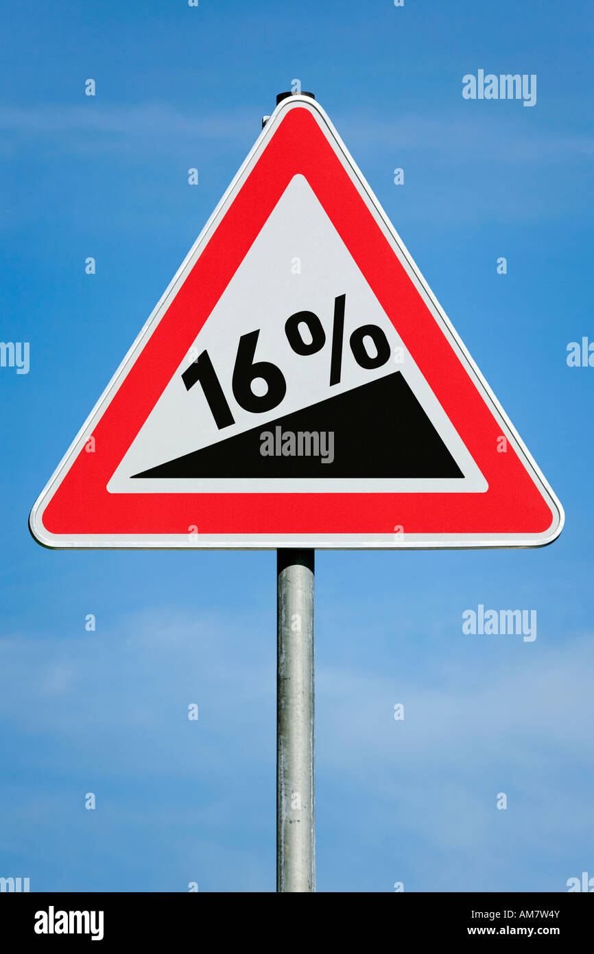 16 % profit tax dividend gain increase gradient - symbolic picture - series Stock Photo