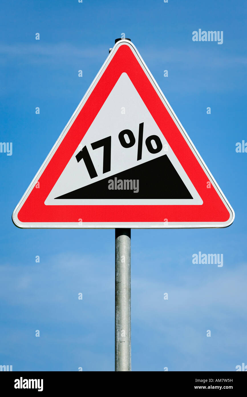 17 % profit tax dividend gain increase gradient - symbolic picture - series Stock Photo