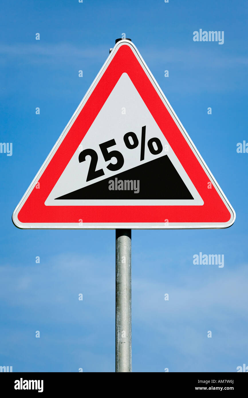 25 % profit tax dividend gain increase gradient - symbolic picture - series Stock Photo