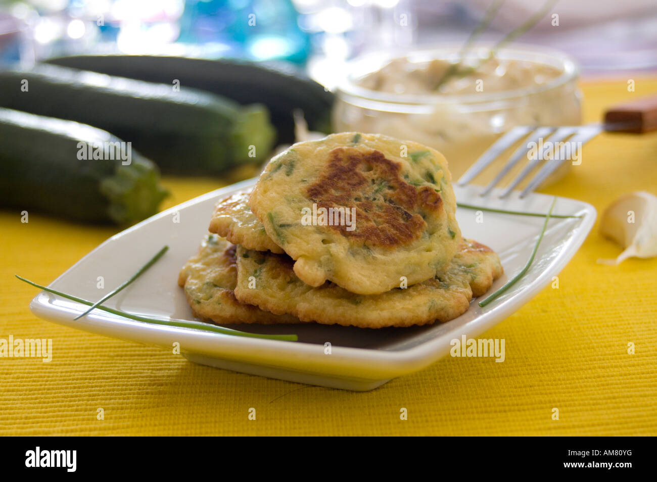 Vegetarian cookies or cakes with courgettes Stock Photo