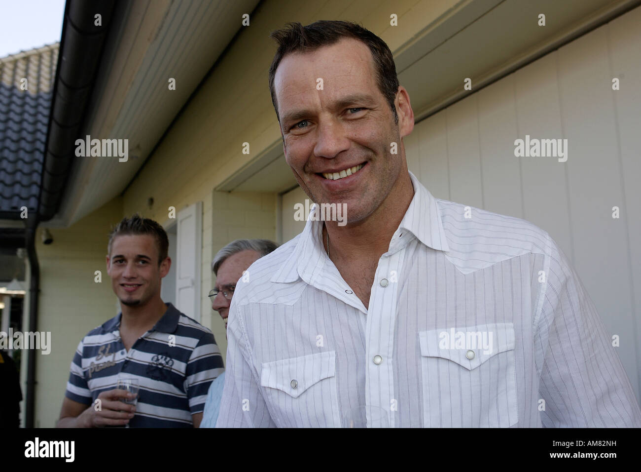 Big reception for german boxer Henry Maske in his home town after his comeback, Overath, North Rhine-Westphalia, Germany Stock Photo