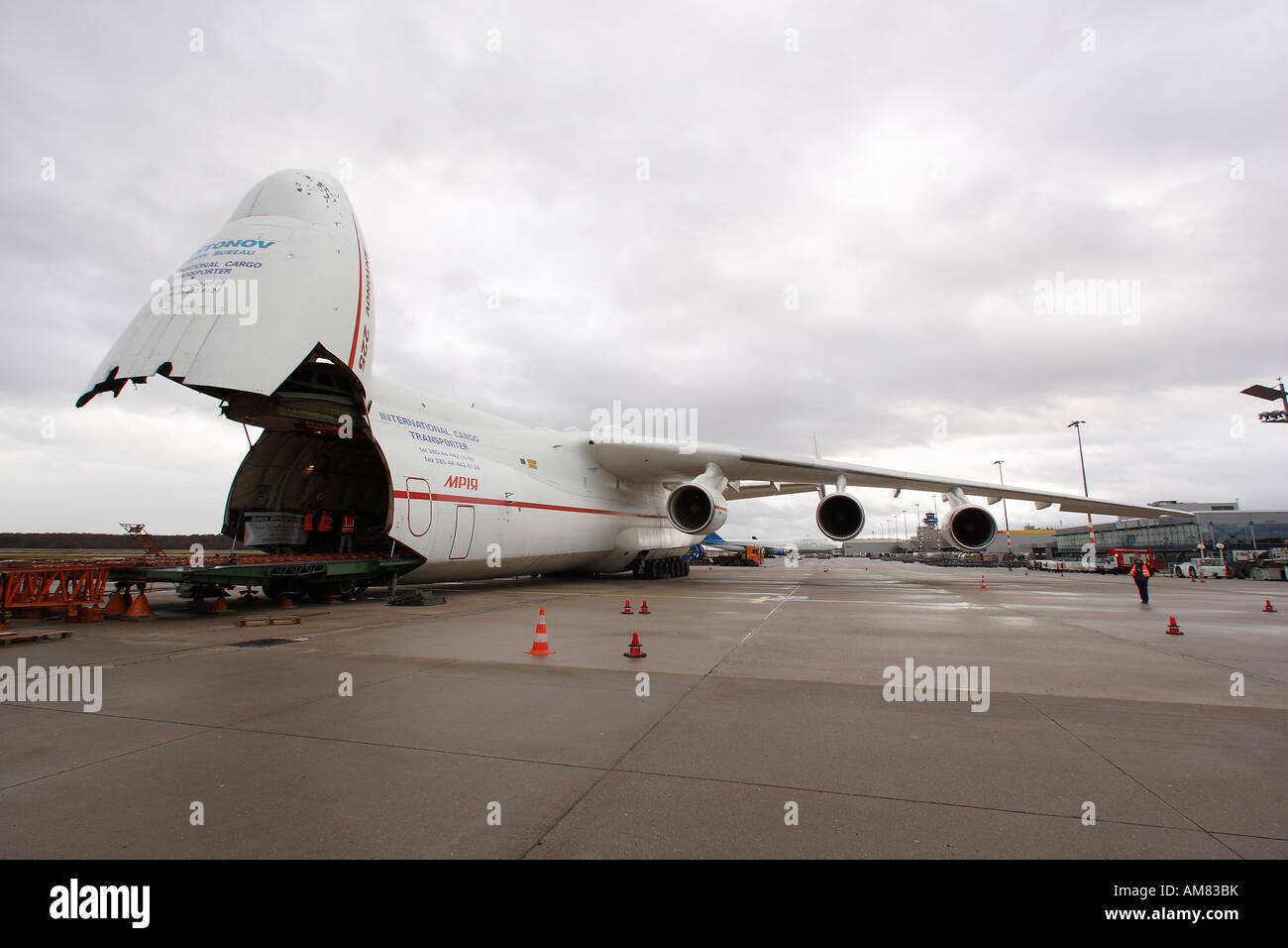 Antonow An-225, Cologne Bonn Airport, Cologne, North Rhine-Westphalia, Germany Stock Photo