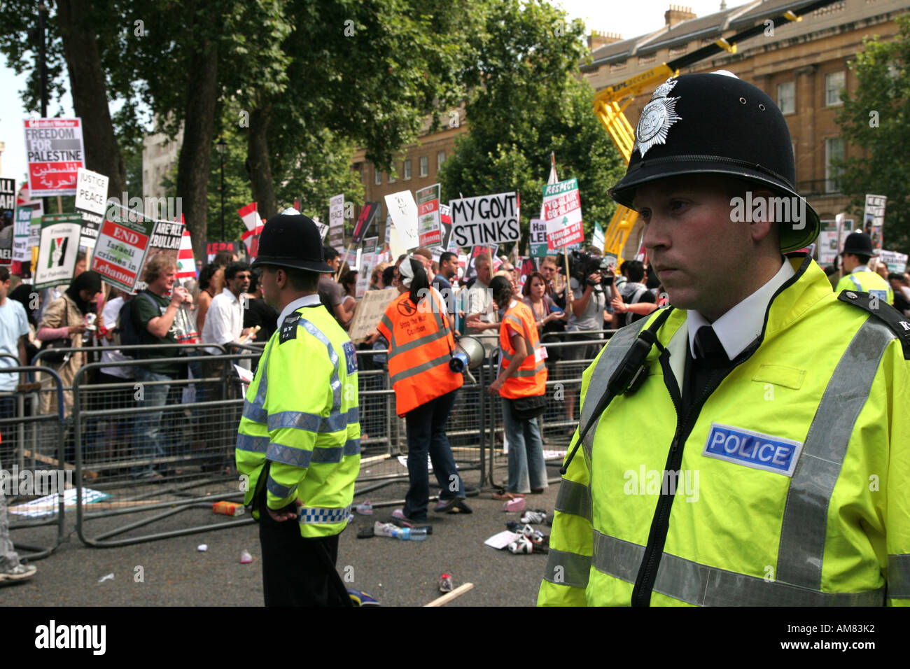 British Police Officers in London England UK Stock Photo