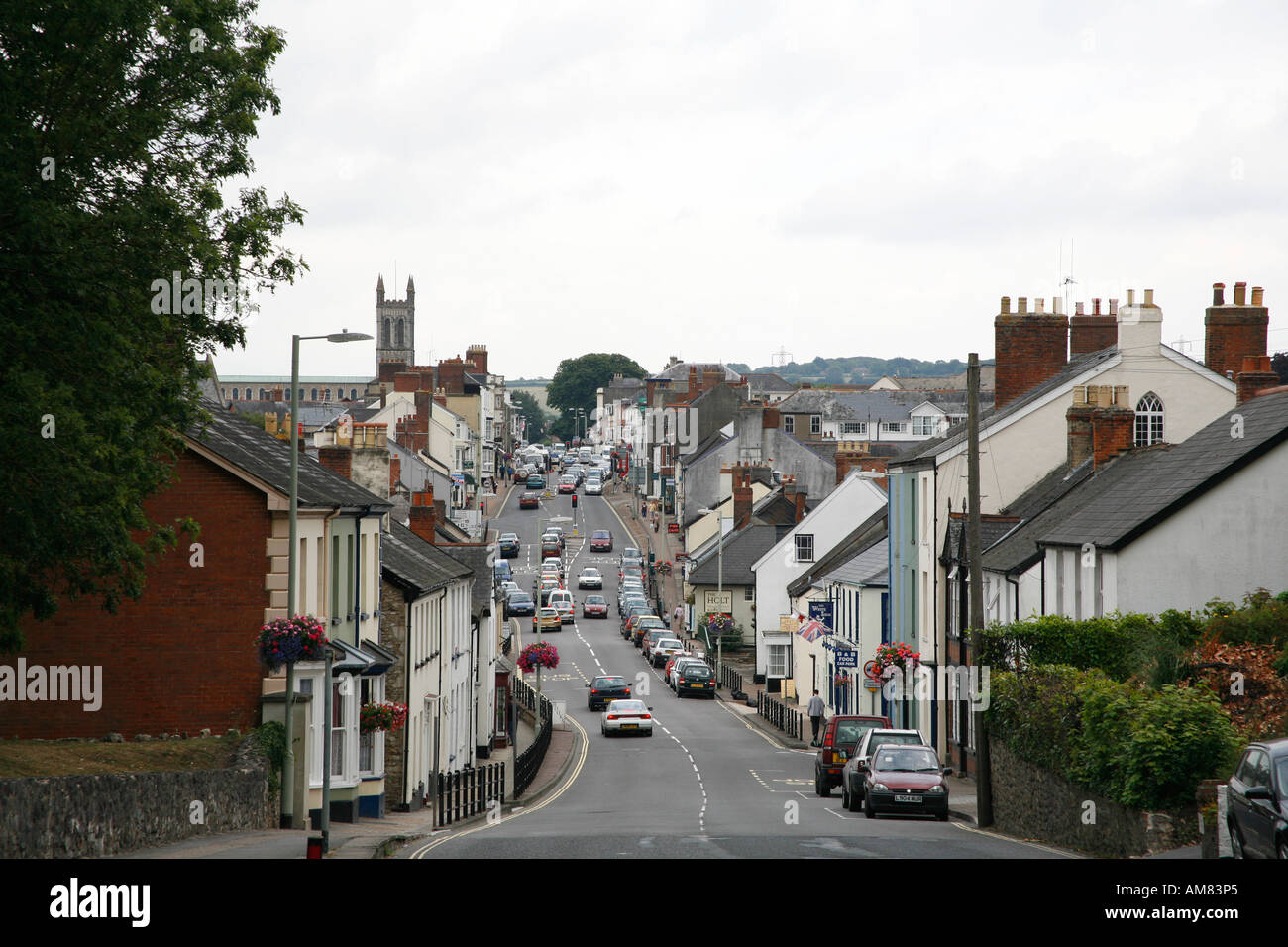 High Street in Honiton, Devon, England Stock Photo Alamy