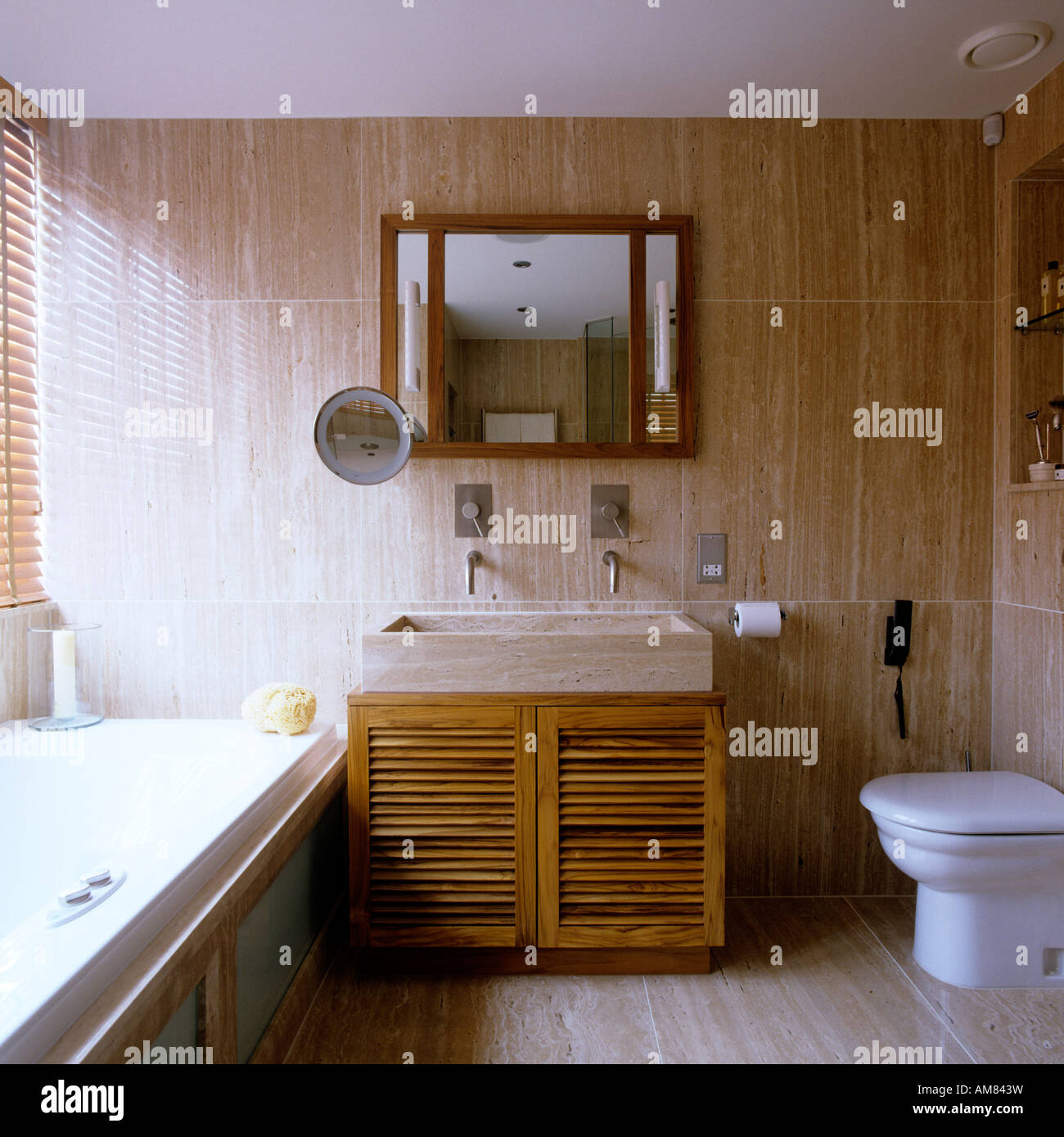 Bathroom in luxury London apartment Stock Photo Alamy