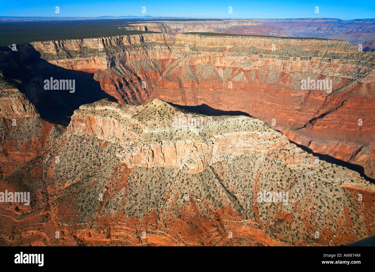 United States, Arizona, the Grand Canyon, South Rim (aerial view) Stock Photo