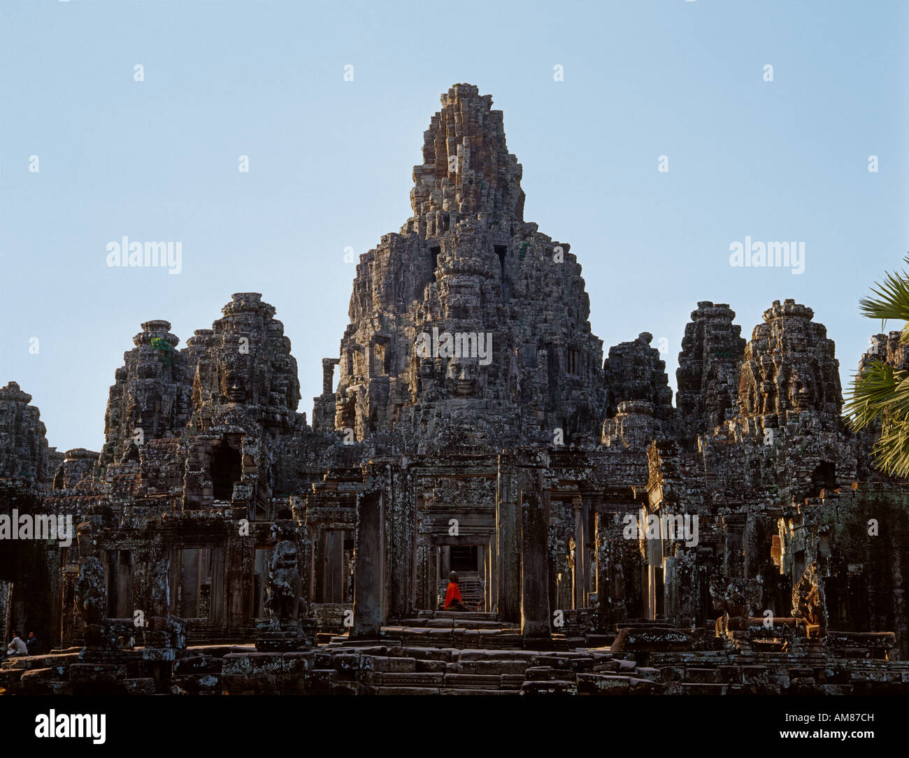 Temple complex of Bayon Angkor Thom Angkor Wat Siem Reap Cambodia UNESCO world heritage site Tempelanlage von Bayon Stock Photo