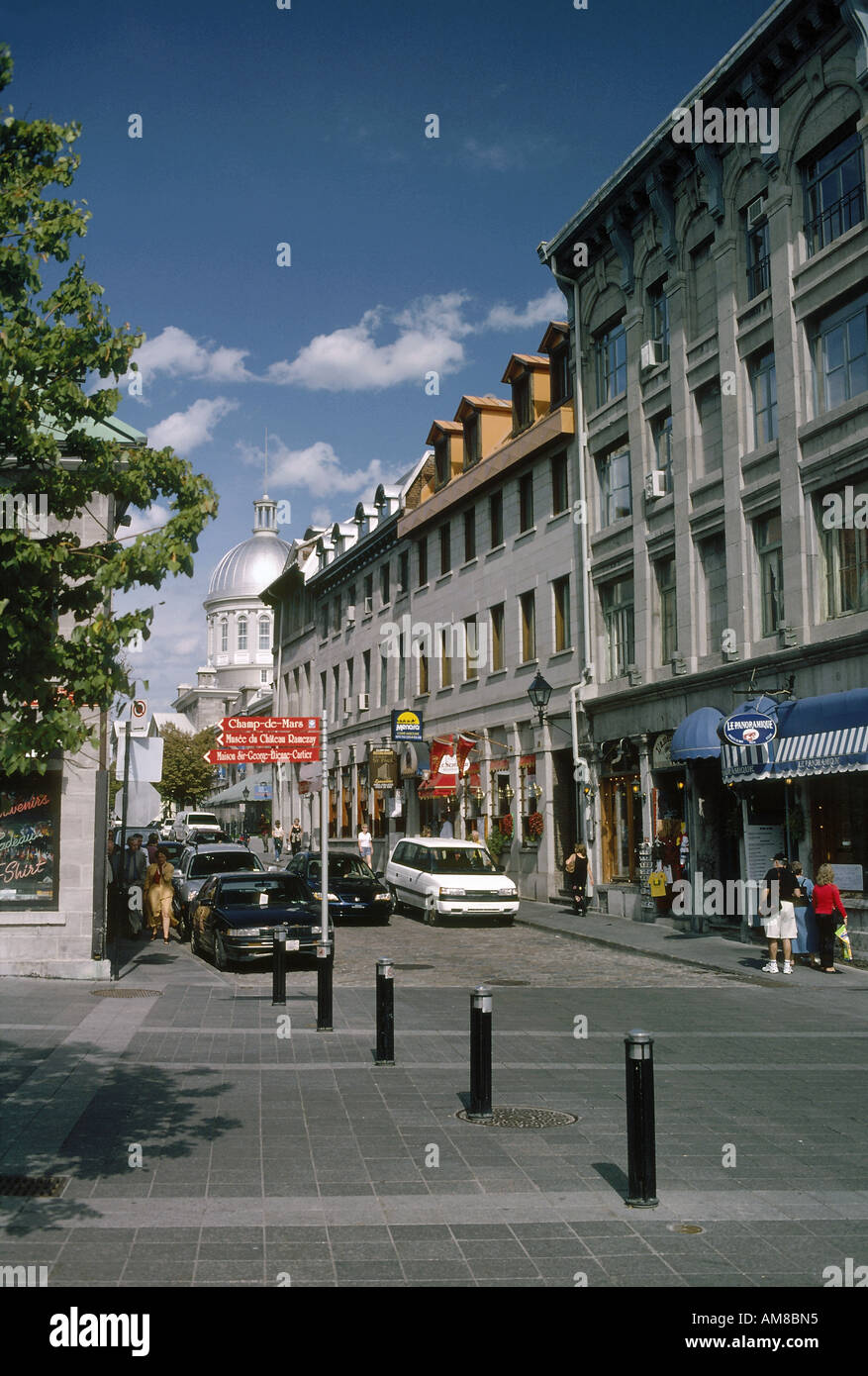 Street in Montreal, Quebec, Canada near Rue de la Commune along Fleuve