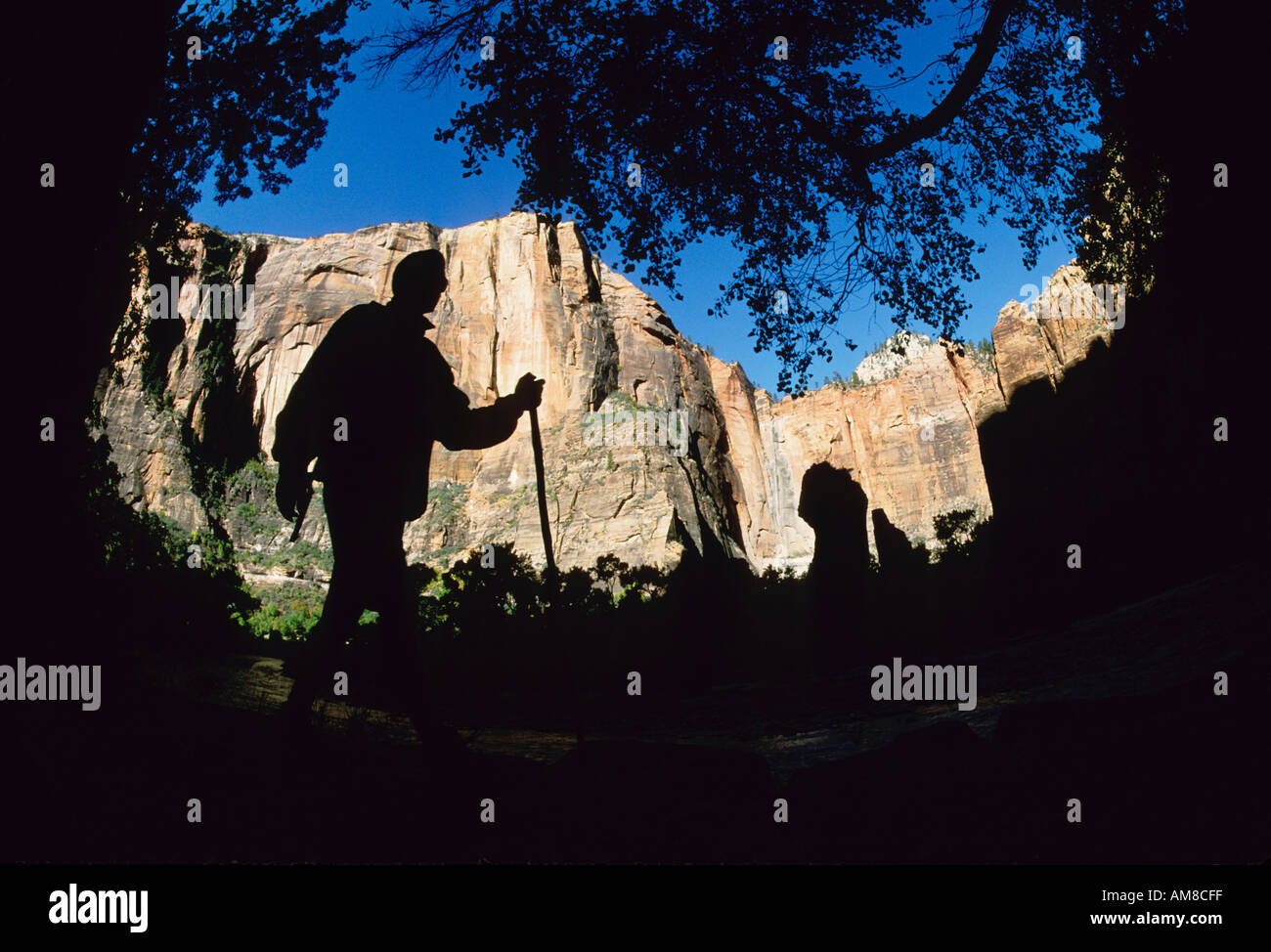 Sport Sports Hiking in Zion National Park Utah USA Stock Photo