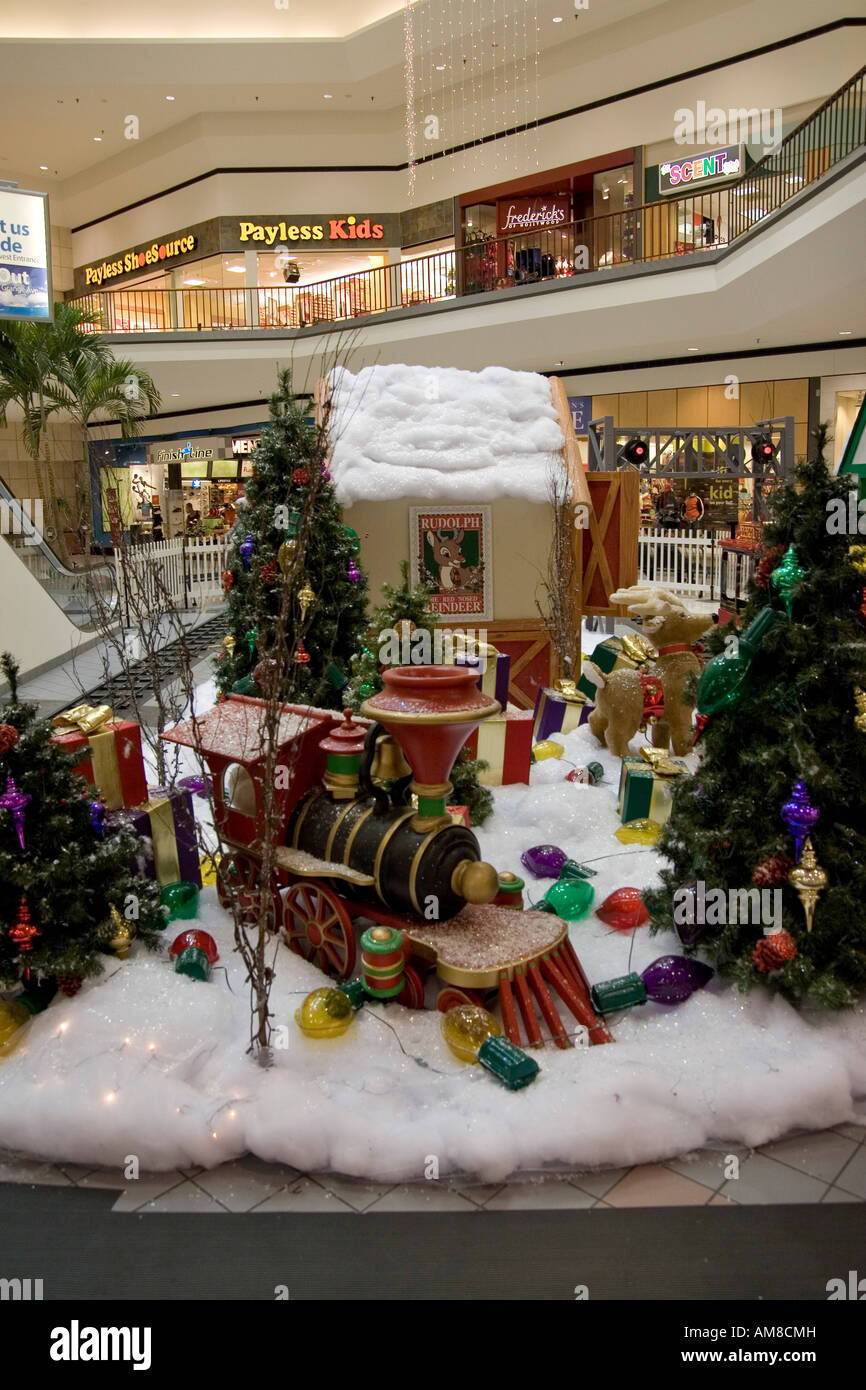 USA Wisconsin Milwaukee Christmas decorations at a shopping mall