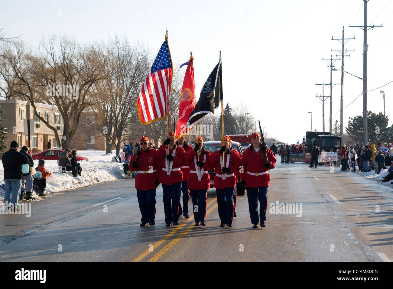 Wisconsin USA The Germantown Christmas parade December 2006 Stock Photo