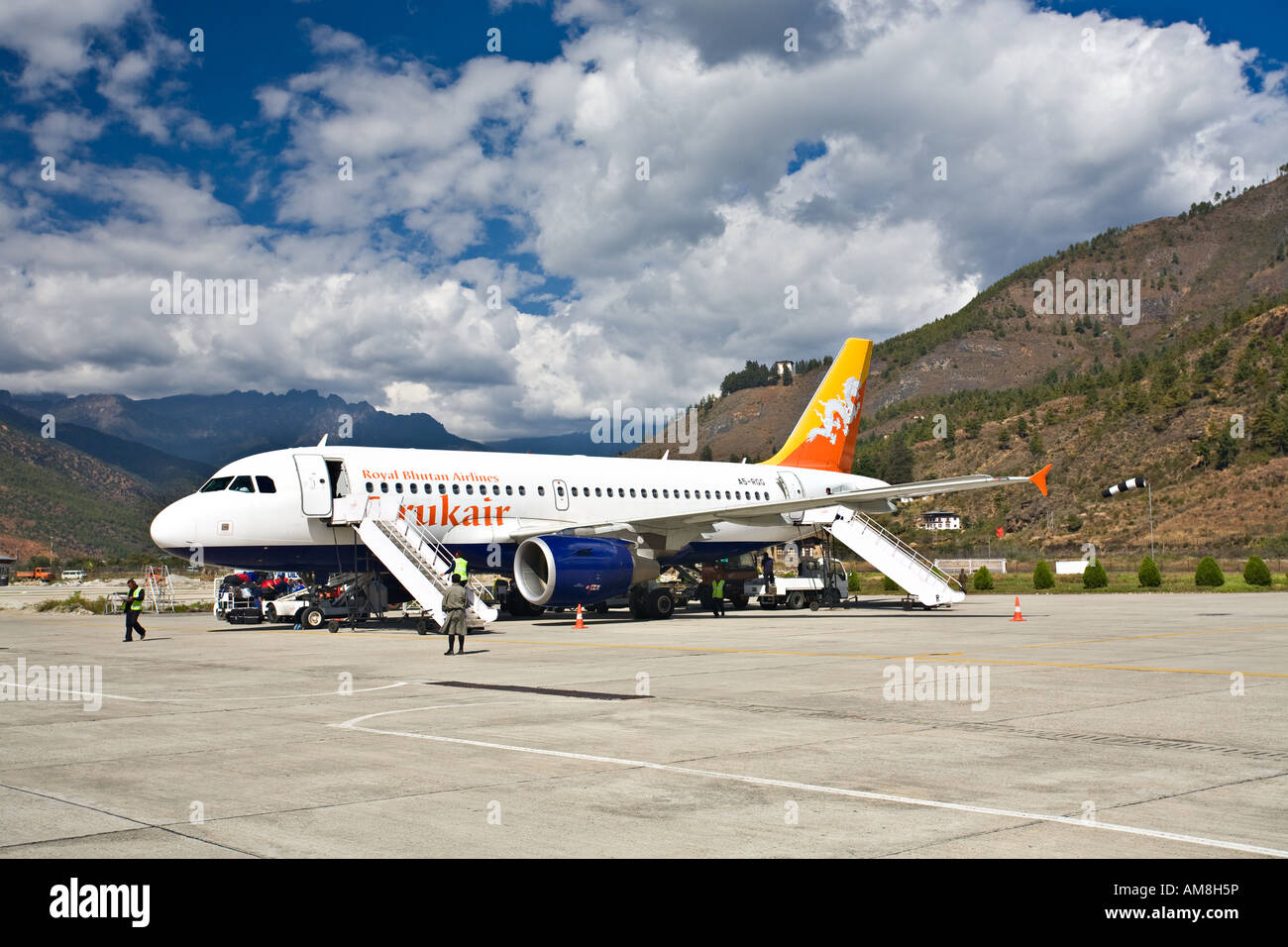 Druk Air Paro International Airport Paro Bhutan Stock Photo