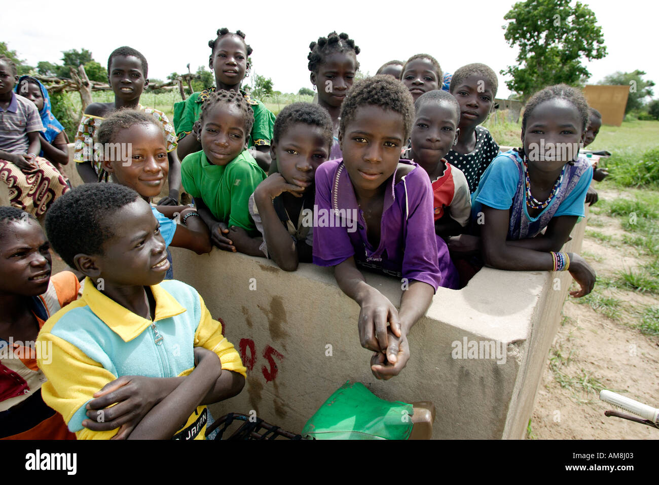 Fada N Gourma Burkina Faso August 23rd 2005 Children from the village of Oue Stock Photo