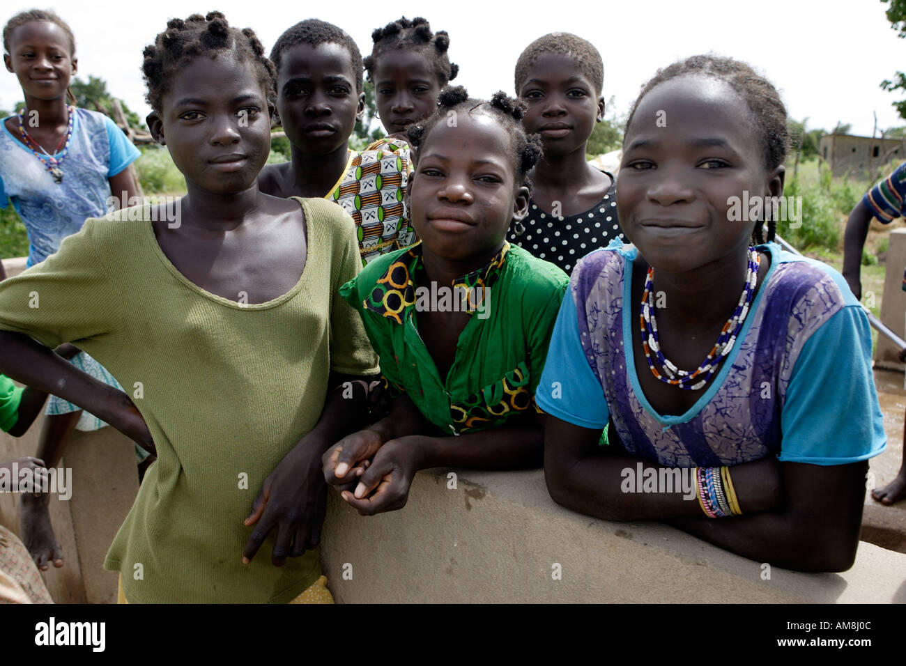 Fada N Gourma Burkina Faso August 23rd 2005 Children from the village of Oue Stock Photo